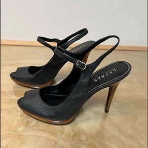 Ralph Lauren peep toe heels